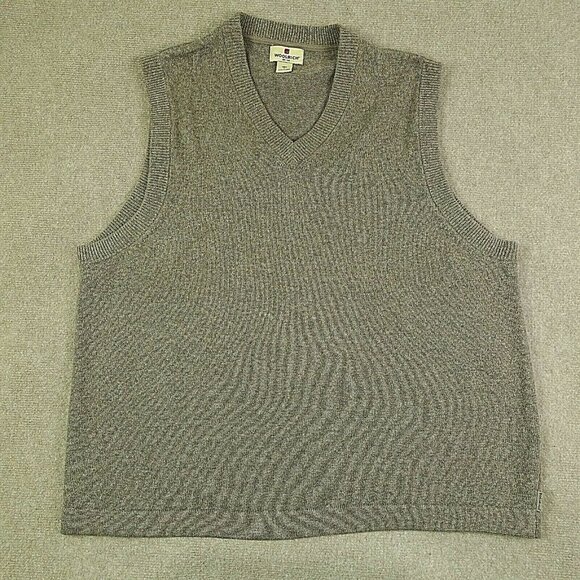 Woolrich Other - Woolrich Men's XL  Cotton Blend Brown Beige V-Neck Sweater Vest